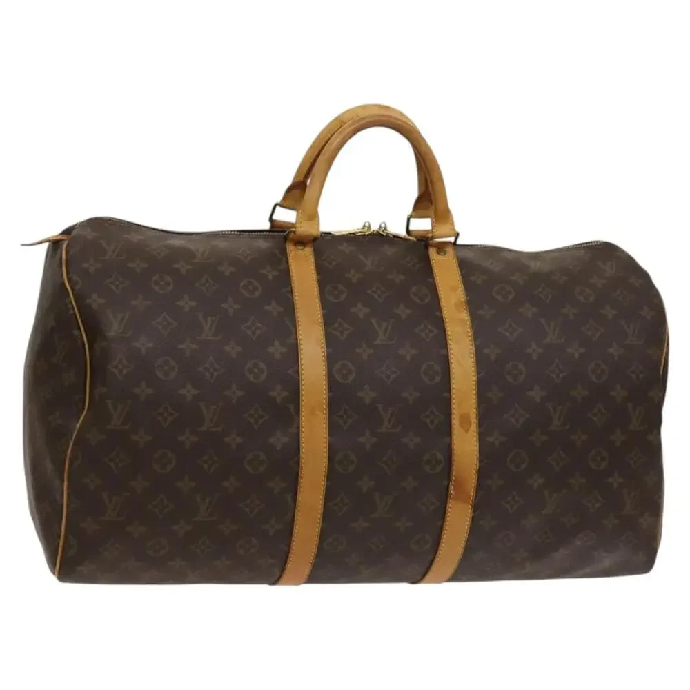 LOUIS VUITTON Monogram Keepall 55 Boston Bag M41424